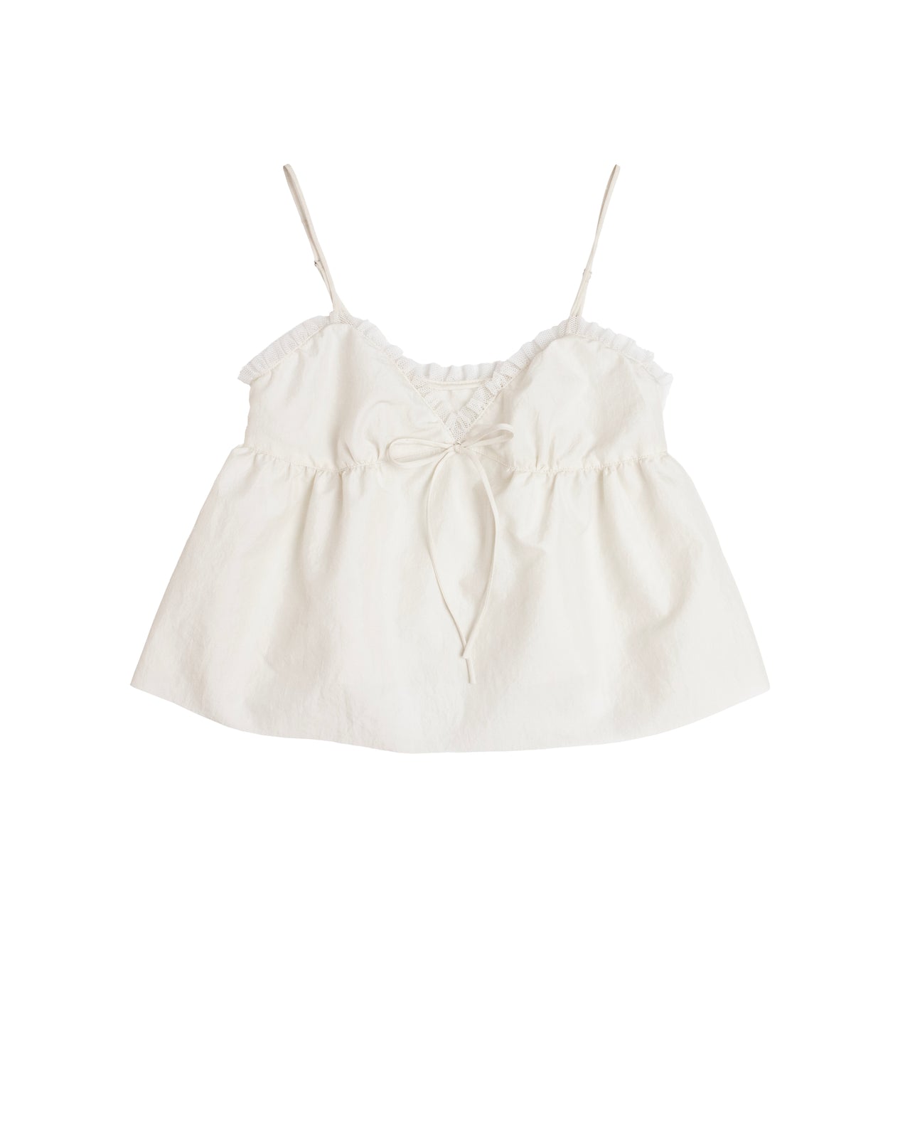 IVORY RUFFLE TANK