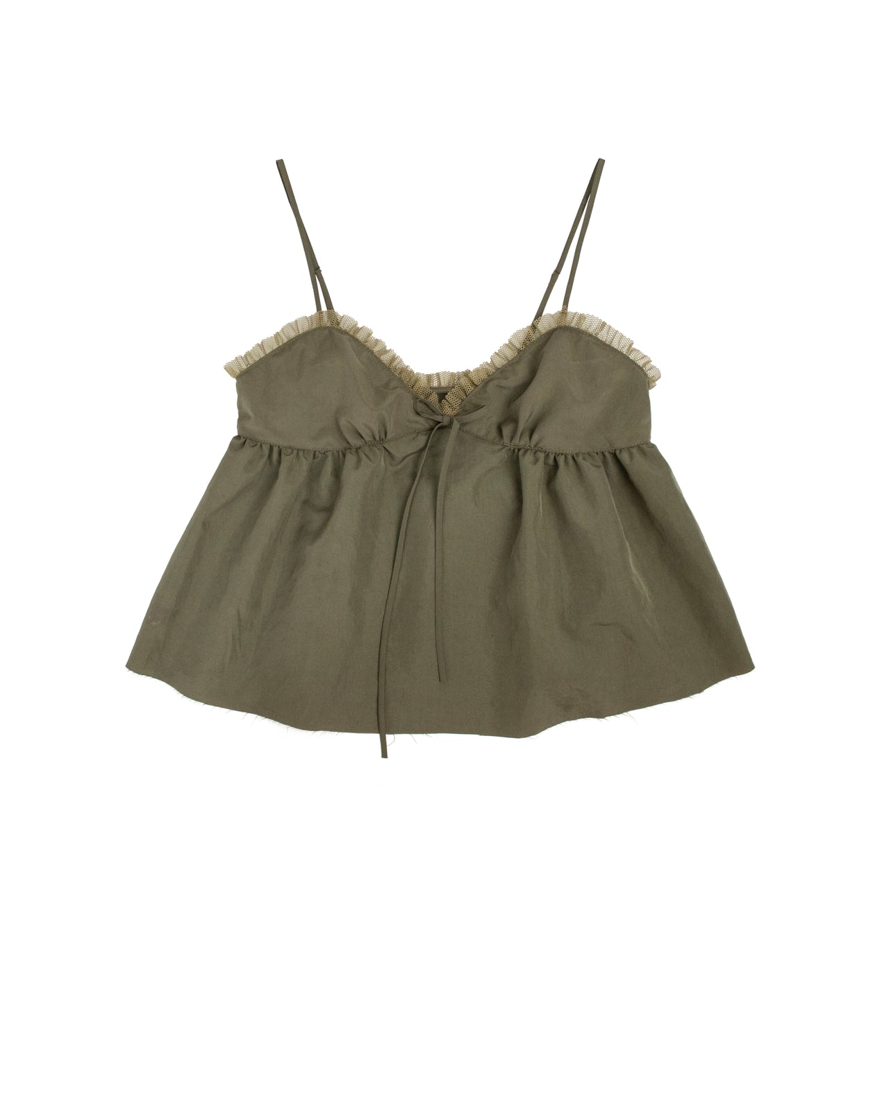 OLIVE RUFFLE TANK