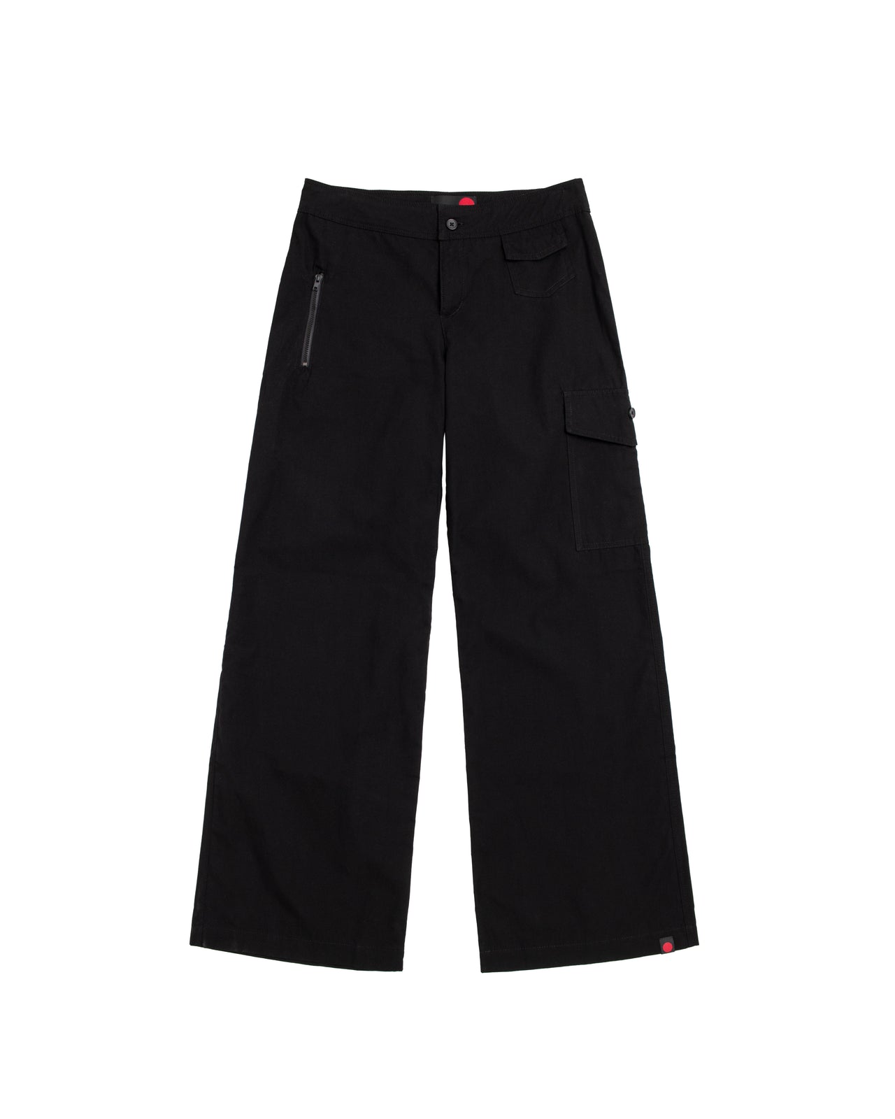 BLACK COTTON CARGO PANTS